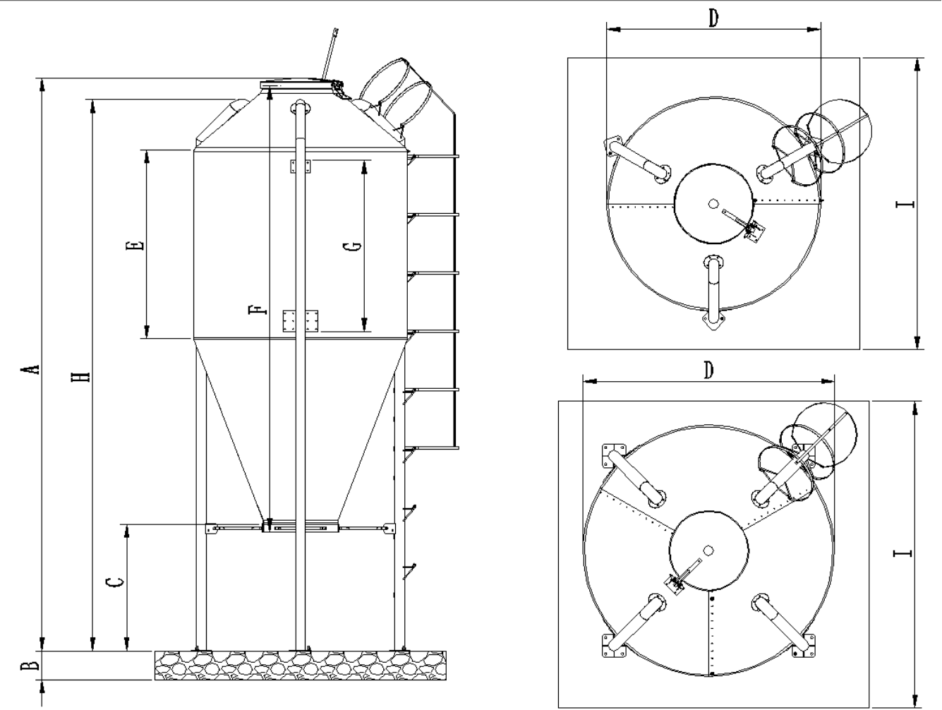10MC玻璃钢料塔(6.0吨)(图1)